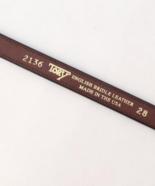 TORY LEATHER/トリーレザー 3/4' Bridle Leather Crossed Keeper Belt