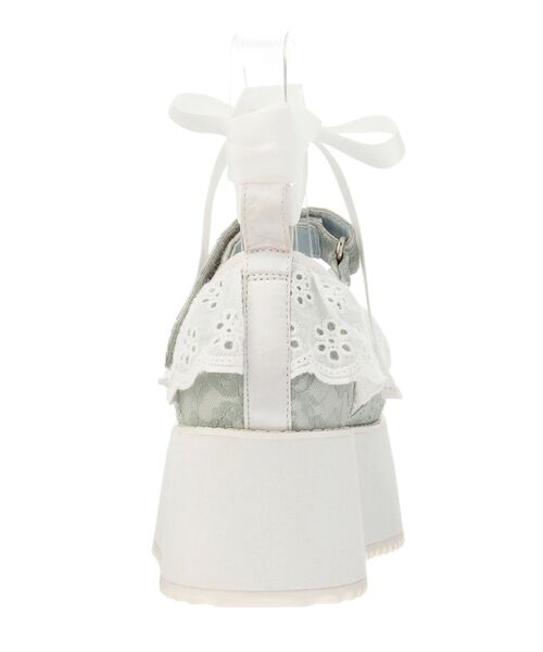merry jenny(メリージェニー)の「フリルレースアップ厚底スニーカー(スニーカー・レディース・オフホワイト/ミント・MEDIUM/LARGE)」の18枚目の写真