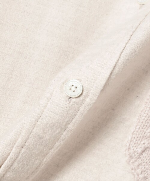 BEAMS(ビームス)の「ケーブルニットポケット シャツ(シャツ/ブラウス・メンズ・オフホワイト/チャコールグレー・M/L/S/XL)」の5枚目の写真