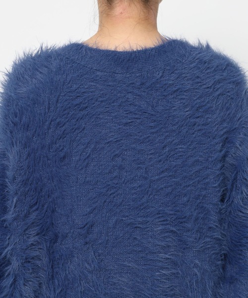 HARE(ハレ)の「ハイショクロングシャギーVネックカーディガン(HARE)(カーディガン/ボレロ・レディース・バーガンディー/ブラック/ブルー・FREE)」の22枚目の写真