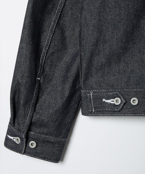 leinwande(ラインヴァンド)の「Stand Collar Denim Jacket / スタンドカラーデニムジャケット(デニムジャケット・レディース・ブラック/ブルー・ONE SIZE)」の13枚目の写真