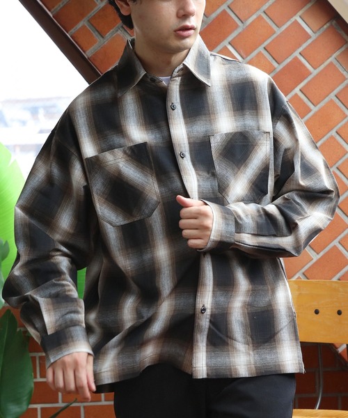 8(eight)(エイト)の「リサイクル糸オンブレチェックシャツ(シャツ/ブラウス・メンズ・ブラック/ブルー/ブラウン・MEDIUM/X-LARGE/LARGE)」の18枚目の写真
