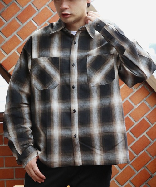 8(eight)(エイト)の「リサイクル糸オンブレチェックシャツ(シャツ/ブラウス・メンズ・ブラック/ブルー/ブラウン・MEDIUM/X-LARGE/LARGE)」の19枚目の写真