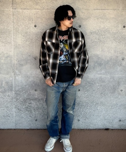 8(eight)(エイト)の「リサイクル糸オンブレチェックシャツ(シャツ/ブラウス・メンズ・ブラック/ブルー/ブラウン・MEDIUM/X-LARGE/LARGE)」の5枚目の写真