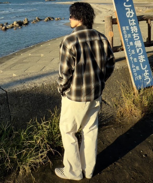 8(eight)(エイト)の「リサイクル糸オンブレチェックシャツ(シャツ/ブラウス・メンズ・ブラック/ブルー/ブラウン・MEDIUM/X-LARGE/LARGE)」の8枚目の写真