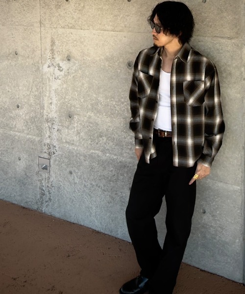 8(eight)(エイト)の「リサイクル糸オンブレチェックシャツ(シャツ/ブラウス・メンズ・ブラック/ブルー/ブラウン・MEDIUM/X-LARGE/LARGE)」の9枚目の写真