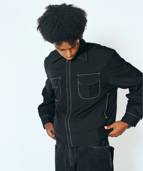 PENNEYS(ぺニーズ)の「PENNEY'S ぺニーズ / ROCKBILLT JACKET(ブルゾン・メンズ・ブラック/ブラック×ホワイト・MEDIUM/LARGE)」の4枚目の写真