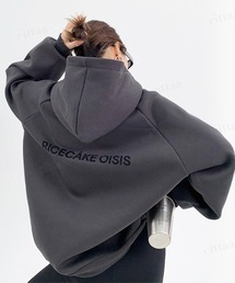 Dalfwin（ダールフィン）の「韓国ファッション RICECAKEバックロゴラグランフーディー（パーカー）」