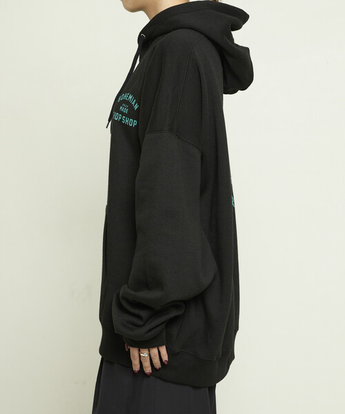 PUBLUX（パブリュクス）の「PUBLUX/パブリュクス BMCP ウルフ 裏起毛 フーディー　限定展開（パーカー・レディース・ライトグレー/ブラック/ネイビー・S/M/L）」の14枚目の写真