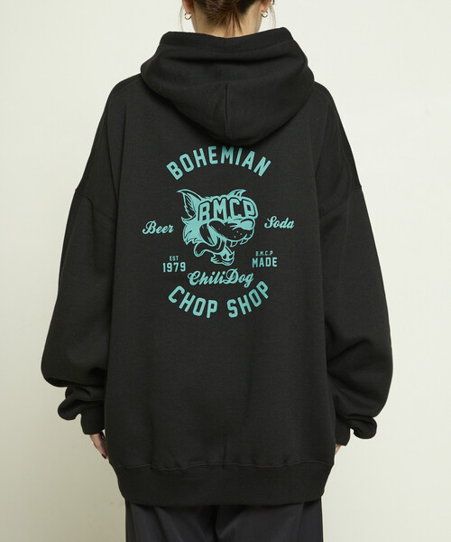 PUBLUX（パブリュクス）の「PUBLUX/パブリュクス BMCP ウルフ 裏起毛 フーディー　限定展開（パーカー・レディース・ライトグレー/ブラック/ネイビー・S/M/L）」の15枚目の写真