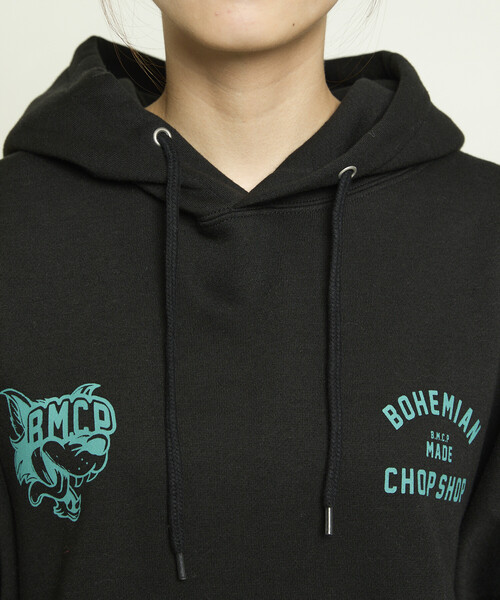 PUBLUX（パブリュクス）の「PUBLUX/パブリュクス BMCP ウルフ 裏起毛 フーディー　限定展開（パーカー・レディース・ライトグレー/ブラック/ネイビー・S/M/L）」の16枚目の写真