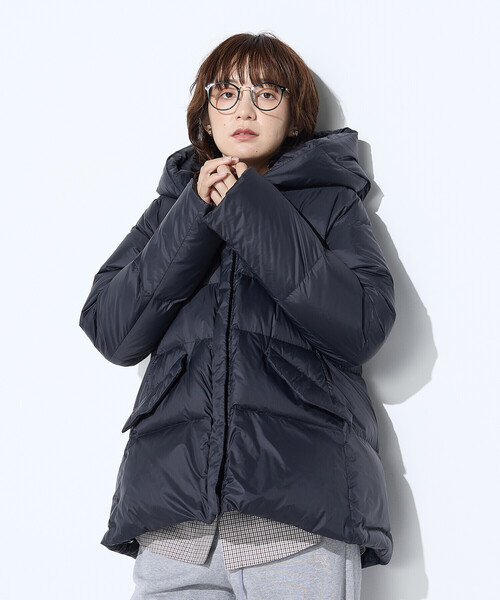 コムサワードローブ（COMME CA Wardrobe）/撥水ナイロンタフタ ミドル丈きれいめダウンコート 撥水ナイロンタフタ ミドル丈きれいめダウンコート（ダウンジャケット