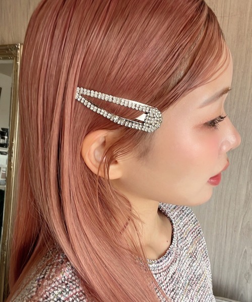 Feliz（フェリス）の「クリスタルビジューヘアピン（ヘアピン・レディース・シルバー・FREE）」の2枚目の写真