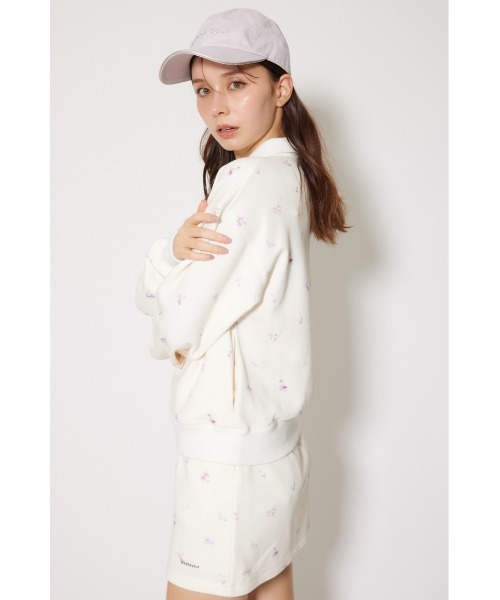 RIENDA GOLF(リエンダゴルフ)の「【RIENDA GOLF】フラワースウェットトップス 秋服 冬服 トレーナー(スウェット・レディース・グレー/ホワイト・SMALL/MEDIUM)」の4枚目の写真