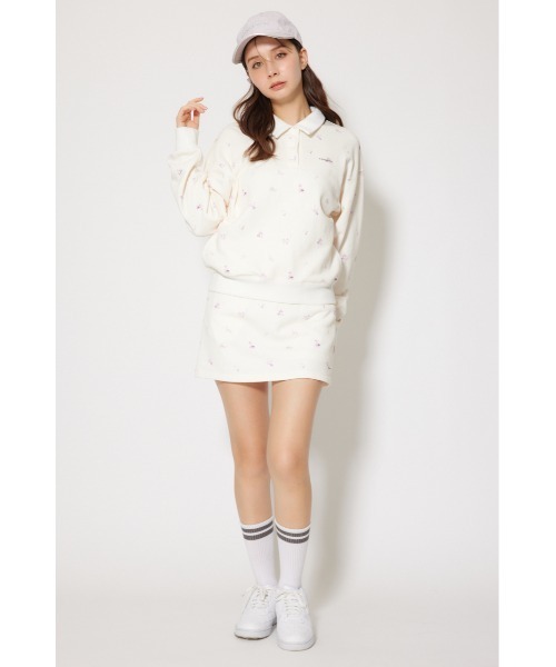 RIENDA GOLF(リエンダゴルフ)の「【RIENDA GOLF】フラワースウェットトップス 秋服 冬服 トレーナー(スウェット・レディース・グレー/ホワイト・SMALL/MEDIUM)」の6枚目の写真