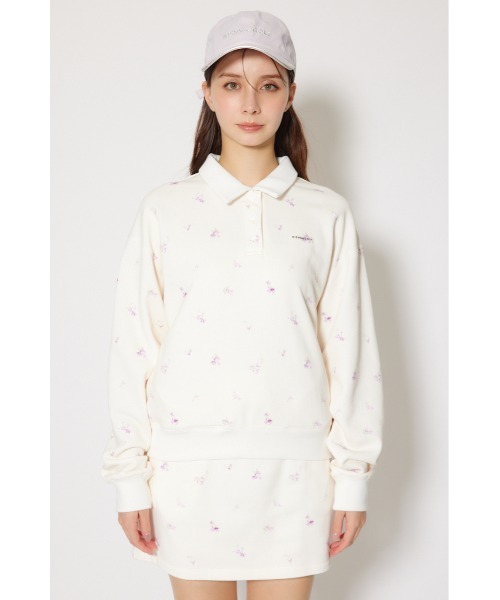 RIENDA GOLF(リエンダゴルフ)の「【RIENDA GOLF】フラワースウェットトップス 秋服 冬服 トレーナー(スウェット・レディース・グレー/ホワイト・SMALL/MEDIUM)」の8枚目の写真