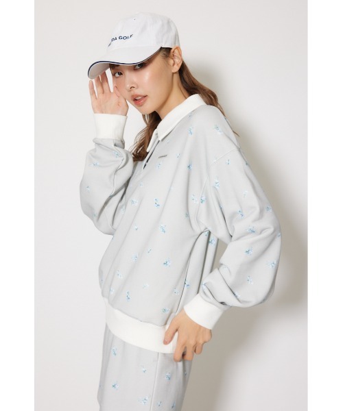 RIENDA GOLF(リエンダゴルフ)の「【RIENDA GOLF】フラワースウェットトップス 秋服 冬服 トレーナー(スウェット・レディース・グレー/ホワイト・SMALL/MEDIUM)」の16枚目の写真