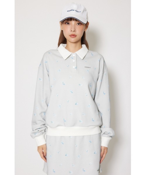 RIENDA GOLF(リエンダゴルフ)の「【RIENDA GOLF】フラワースウェットトップス 秋服 冬服 トレーナー(スウェット・レディース・グレー/ホワイト・SMALL/MEDIUM)」の20枚目の写真