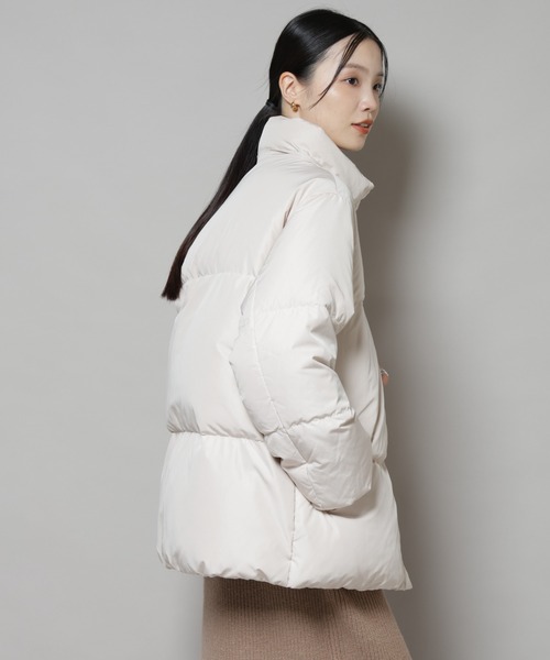 撥水加工 フードショートダウンコート（ダウンジャケット/コート