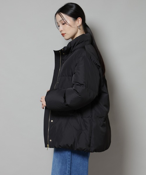 撥水加工 フードショートダウンコート（ダウンジャケット/コート