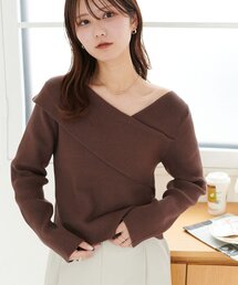 【WEB限定】アシメニットトップス