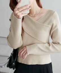 【WEB限定】アシメニットトップス