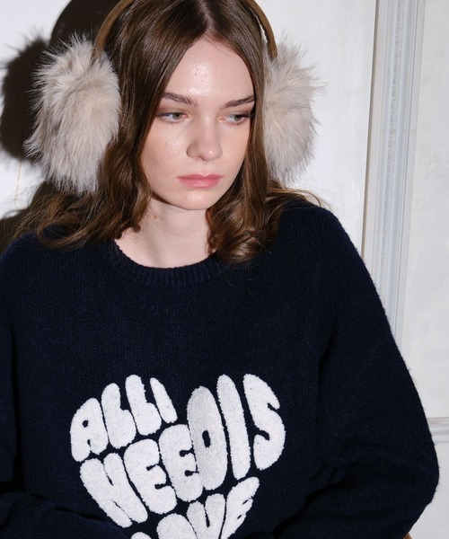 3.3 Field Trip／ハートロゴモチーフニット（ニット/セーター）｜3.3