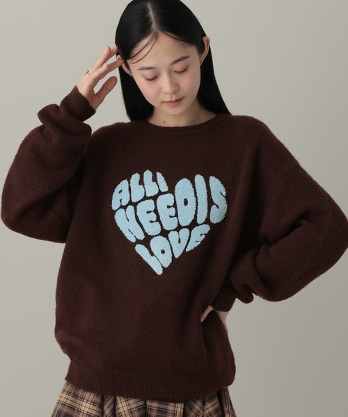 3.3 Field Trip／ハートロゴモチーフニット（ニット/セーター）｜3.3