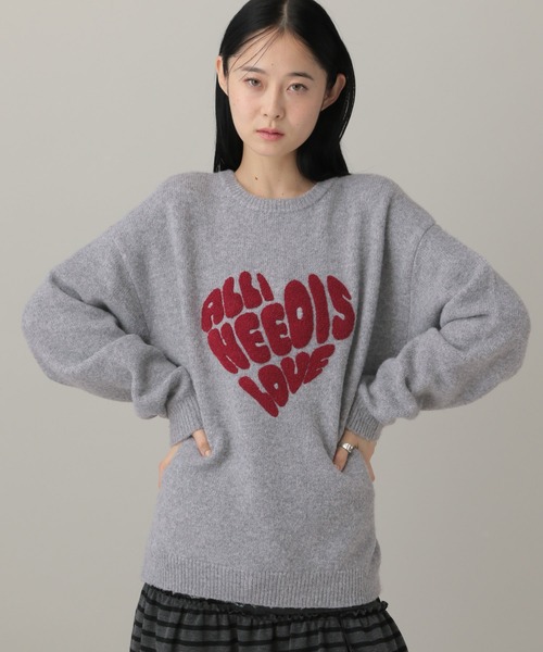 3.3 Field Trip／ハートロゴモチーフニット（ニット/セーター）｜3.3