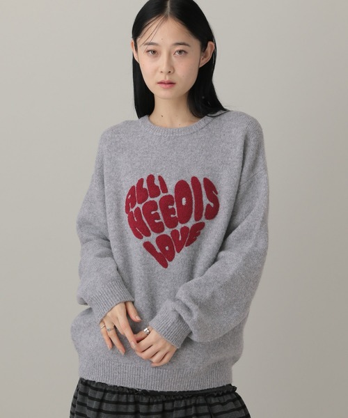 3.3 Field Trip／ハートロゴモチーフニット（ニット/セーター）｜3.3