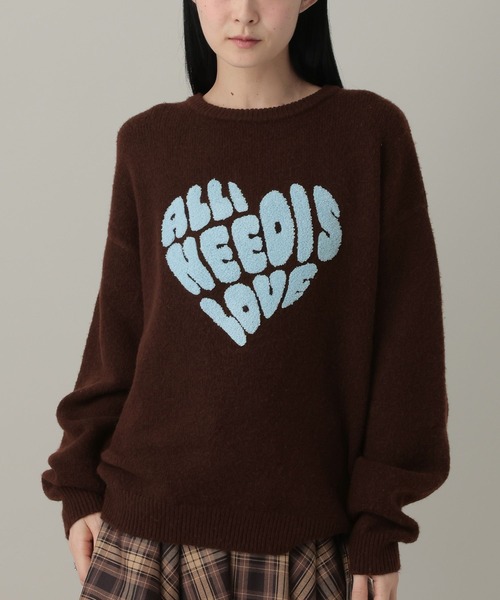 3.3 Field Trip／ハートロゴモチーフニット（ニット/セーター）｜3.3