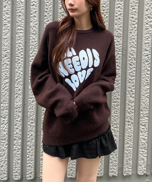 3.3 Field Trip／ハートロゴモチーフニット（ニット/セーター）｜3.3