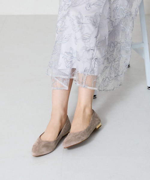 MISCH MASCH（ミッシュマッシュ）の「ポインテッドトゥ フラット パンプス /R-4007（パンプス・レディース・ブラック/ブラック系その他3/ゴールド/グレー/ベージュ・34/35/36/39/40/41/42/43/33/38/37）」の5枚目の写真