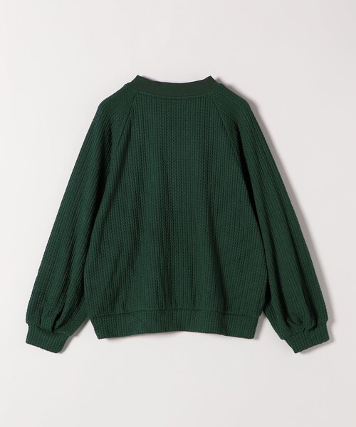 quaranciel(カランシエル)の「quaranciel:〈手洗い可能〉ケーブル ジャージー Vネック プルオーバー(Tシャツ/カットソー・レディース・オフホワイト/グリーン/ブラック・ONE SIZE)」の12枚目の写真