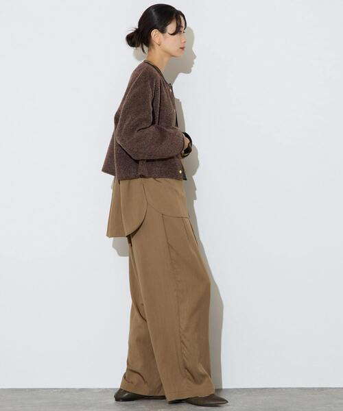 Liesse（リエス）の「クロップドボアジャケット（その他アウター・レディース・ブラウン/ブラック・FREE）」の6枚目の写真