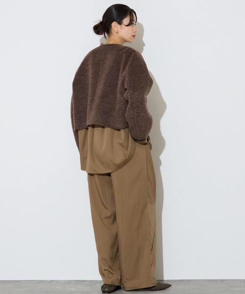 Liesse（リエス）の「クロップドボアジャケット（その他アウター・レディース・ブラウン/ブラック・FREE）」の7枚目の写真