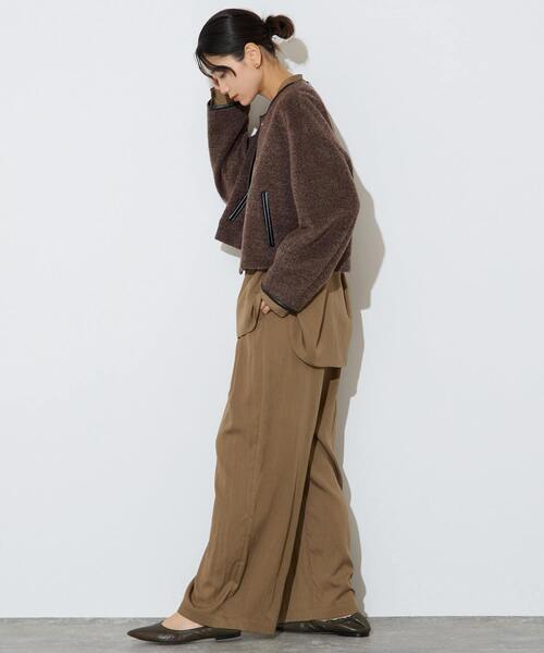 Liesse（リエス）の「クロップドボアジャケット（その他アウター・レディース・ブラウン/ブラック・FREE）」の8枚目の写真