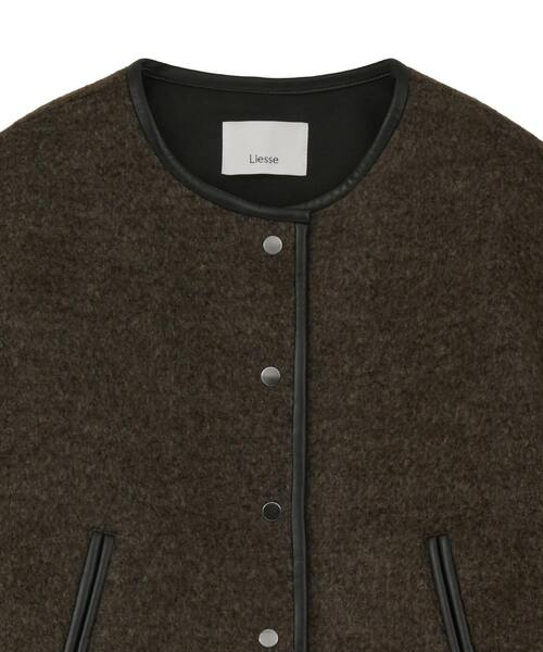 Liesse（リエス）の「クロップドボアジャケット（その他アウター・レディース・ブラウン/ブラック・FREE）」の11枚目の写真