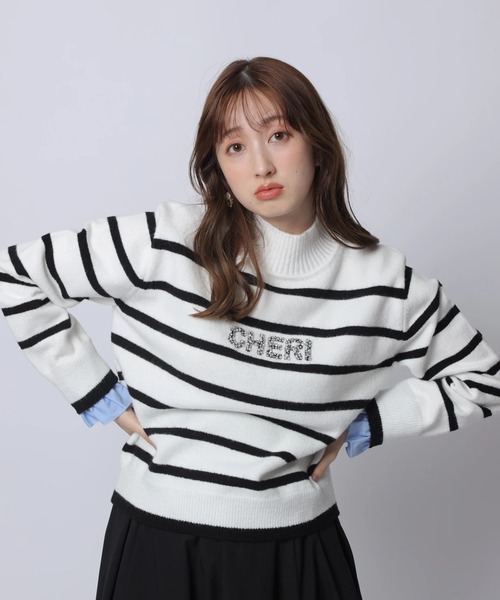 レイヤードビジュ－ロゴニット（ニット/セーター）｜Apuweiser-riche