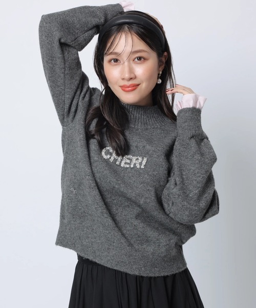 レイヤードビジュ－ロゴニット（ニット/セーター）｜Apuweiser-riche