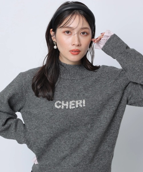 レイヤードビジュ－ロゴニット（ニット/セーター）｜Apuweiser-riche