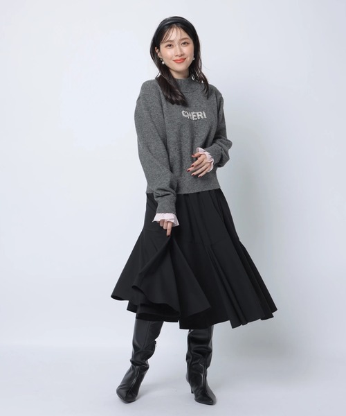 レイヤードビジュ－ロゴニット（ニット/セーター）｜Apuweiser-riche