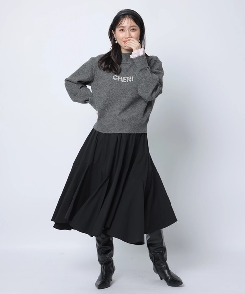 Apuweiser-riche シャツレイヤードリブニット Apuweiser-riche（アプワイザーリッシェ）の「シャツレイヤード