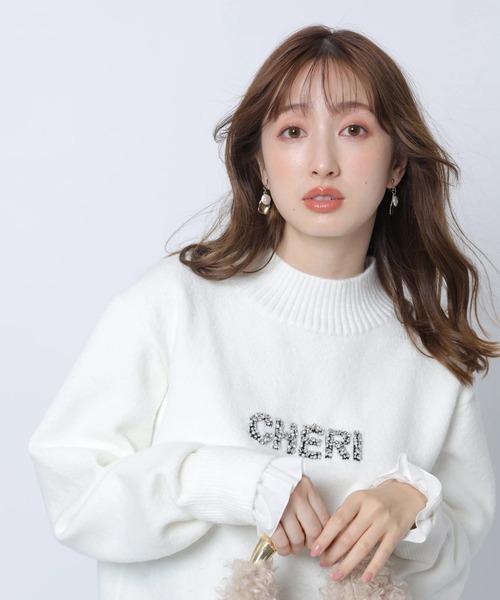 レイヤードビジュ－ロゴニット（ニット/セーター）｜Apuweiser-riche