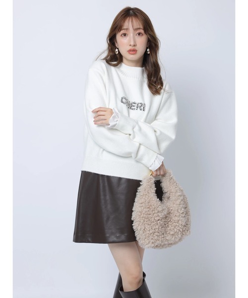 レイヤードビジュ－ロゴニット（ニット/セーター）｜Apuweiser-riche