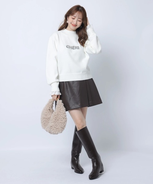 レイヤードビジュ－ロゴニット（ニット/セーター）｜Apuweiser-riche