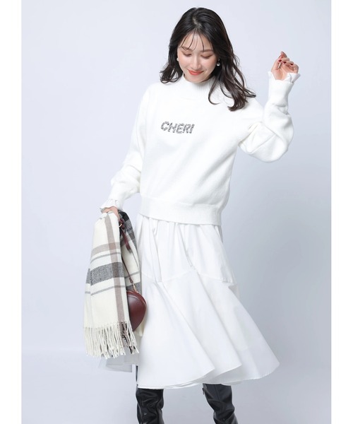 レイヤードビジュ－ロゴニット（ニット/セーター）｜Apuweiser-riche