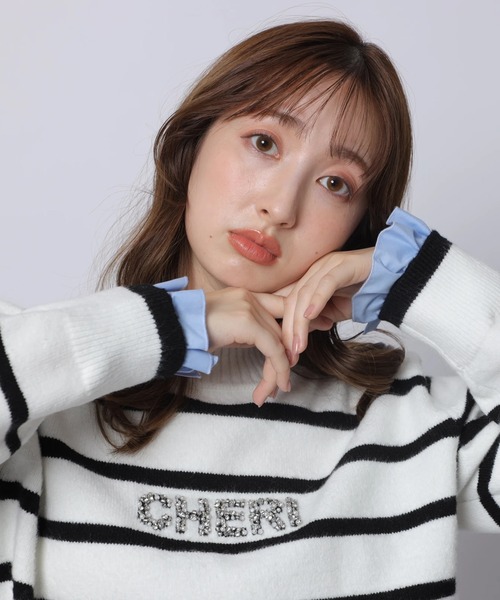 レイヤードビジュ－ロゴニット（ニット/セーター）｜Apuweiser-riche