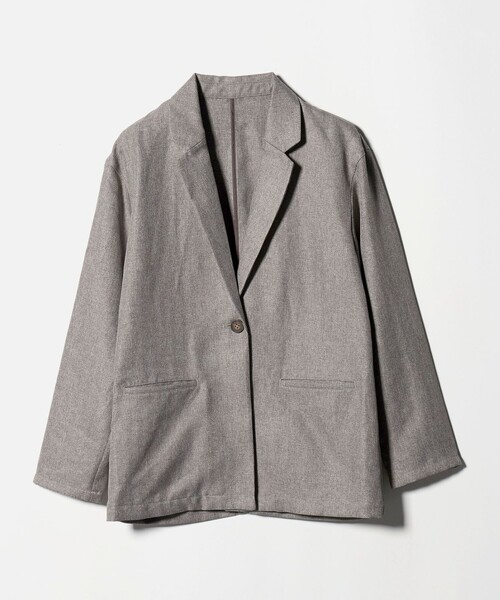 A DAY IN THE LIFE UNITED ARROWS（アデイインザライフユナイテッドアローズ）の「ツイードライク テーラードジャケット ‐ウォッシャブル‐＜A DAY IN THE LIFE＞（テーラードジャケット・レディース・ブラウン系/ダークグレー・FREE）」の2枚目の写真