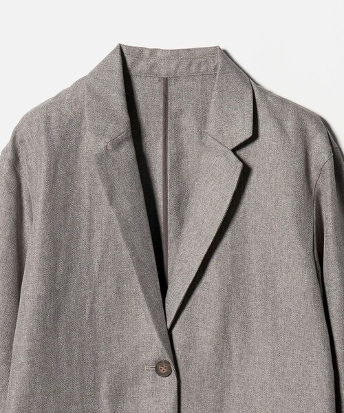 A DAY IN THE LIFE UNITED ARROWS（アデイインザライフユナイテッドアローズ）の「ツイードライク テーラードジャケット ‐ウォッシャブル‐＜A DAY IN THE LIFE＞（テーラードジャケット・レディース・ブラウン系/ダークグレー・FREE）」の4枚目の写真